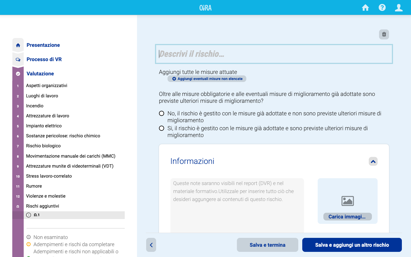 Aggiungi un rischio specificamente formulato