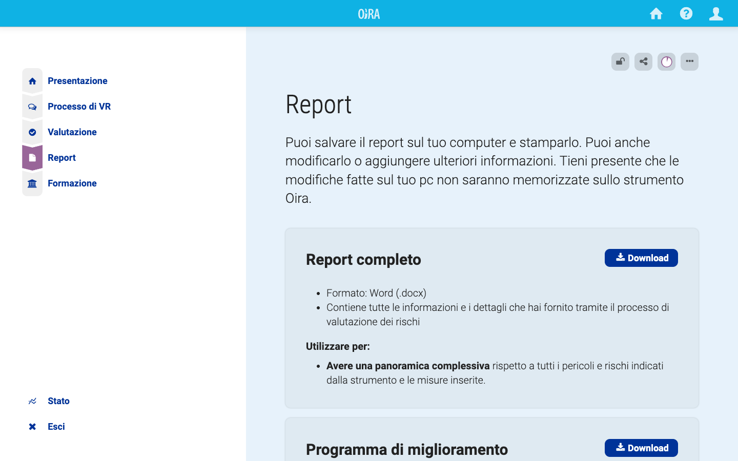 Commenta la relazione